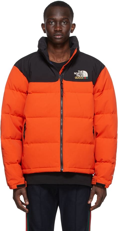 gucci north face jacket orange